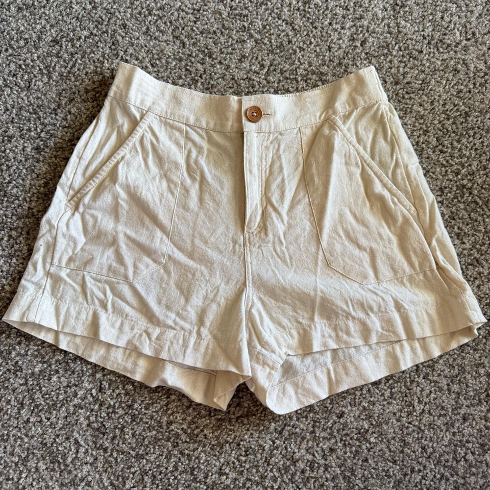 Roxy Linen High Waist Shorts
